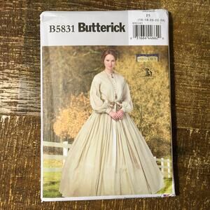 Butterick Sewing Pattern B5831 Reenactment Dress Petticoat Civil War 16-24 UNCUT